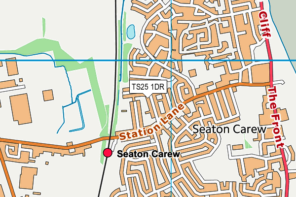TS25 1DR map - OS VectorMap District (Ordnance Survey)