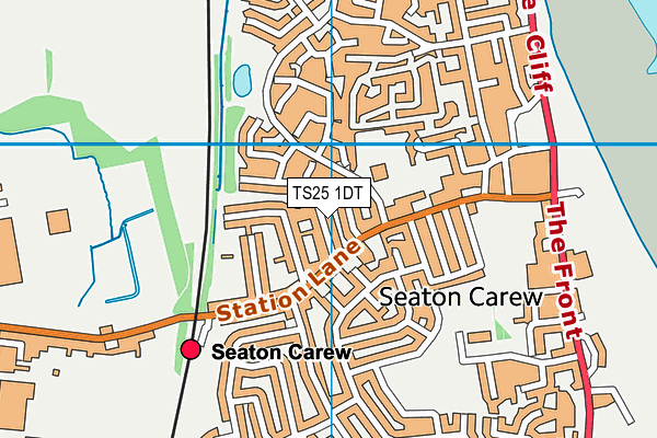 TS25 1DT map - OS VectorMap District (Ordnance Survey)