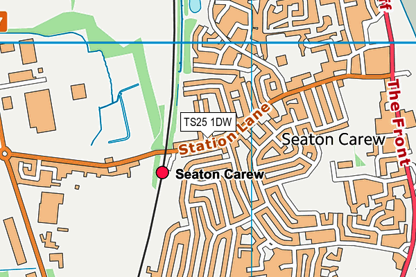 TS25 1DW map - OS VectorMap District (Ordnance Survey)