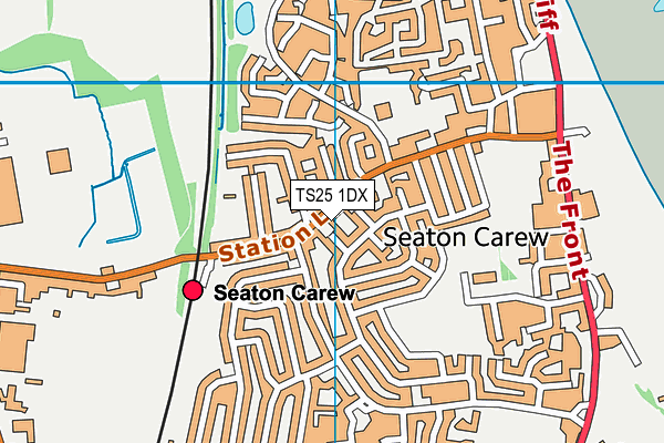 TS25 1DX map - OS VectorMap District (Ordnance Survey)