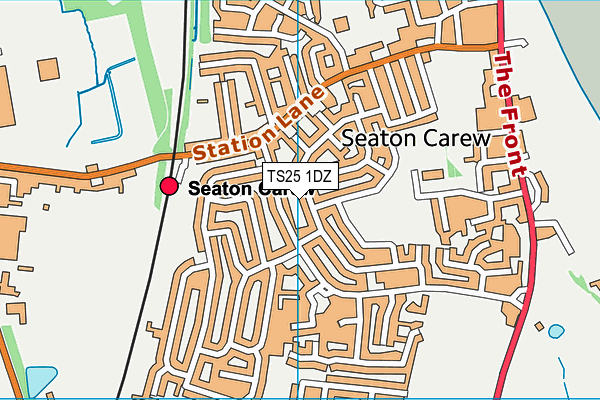TS25 1DZ map - OS VectorMap District (Ordnance Survey)