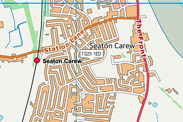 TS25 1ED map - OS VectorMap District (Ordnance Survey)