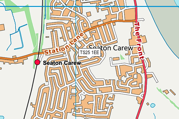 TS25 1EE map - OS VectorMap District (Ordnance Survey)