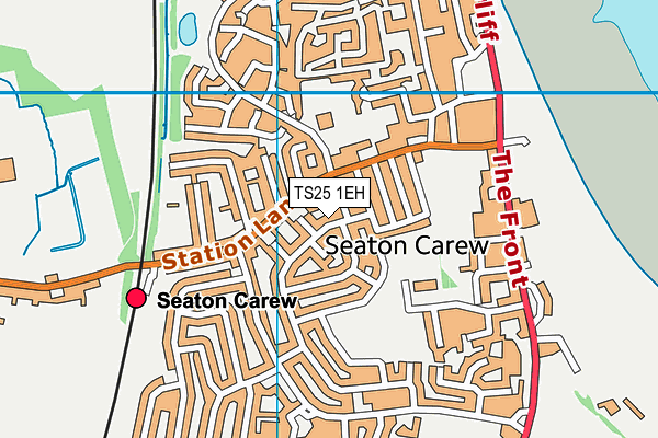TS25 1EH map - OS VectorMap District (Ordnance Survey)