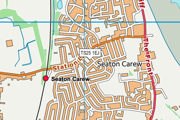 TS25 1EJ map - OS VectorMap District (Ordnance Survey)