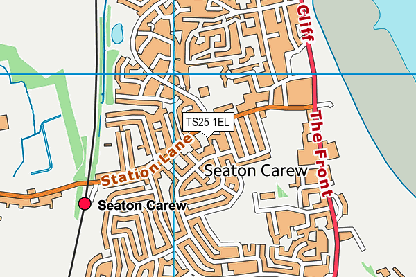 TS25 1EL map - OS VectorMap District (Ordnance Survey)