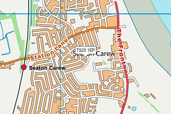 TS25 1EP map - OS VectorMap District (Ordnance Survey)