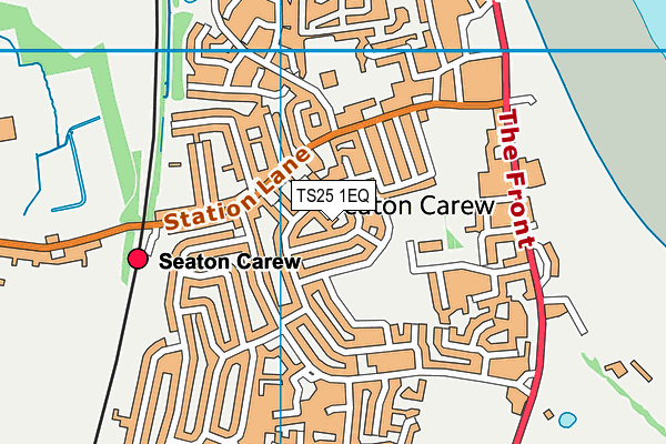 TS25 1EQ map - OS VectorMap District (Ordnance Survey)