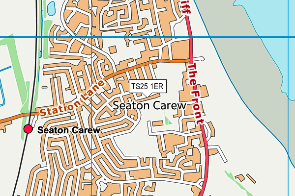 TS25 1ER map - OS VectorMap District (Ordnance Survey)