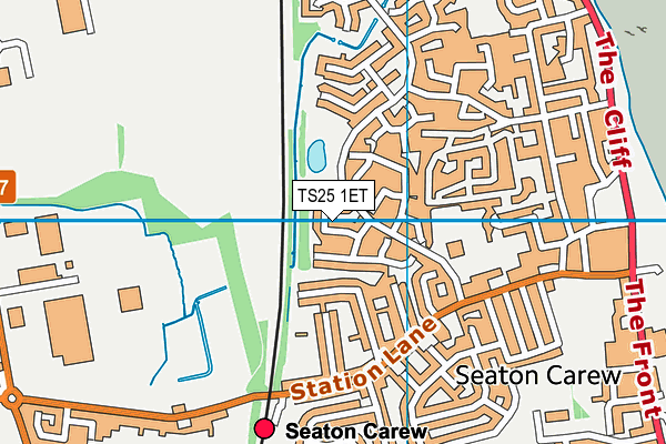 TS25 1ET map - OS VectorMap District (Ordnance Survey)