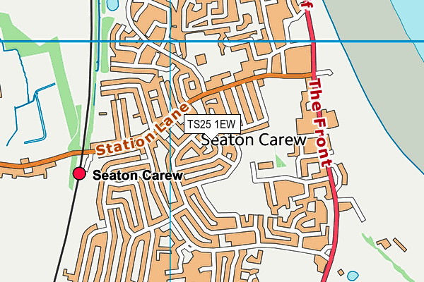 TS25 1EW map - OS VectorMap District (Ordnance Survey)