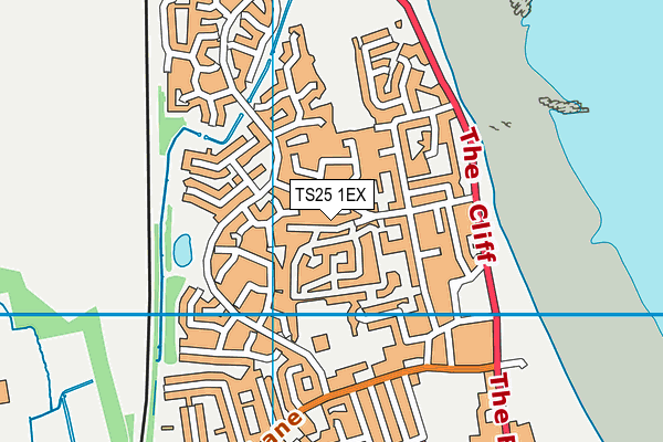 TS25 1EX map - OS VectorMap District (Ordnance Survey)