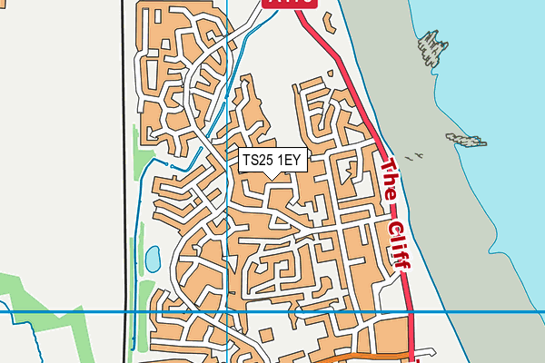 TS25 1EY map - OS VectorMap District (Ordnance Survey)