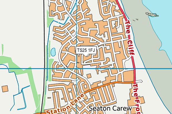 TS25 1FJ map - OS VectorMap District (Ordnance Survey)