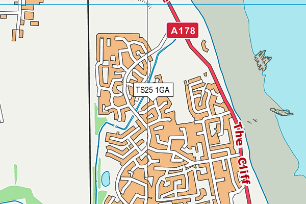 TS25 1GA map - OS VectorMap District (Ordnance Survey)
