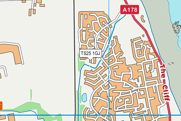 TS25 1GJ map - OS VectorMap District (Ordnance Survey)
