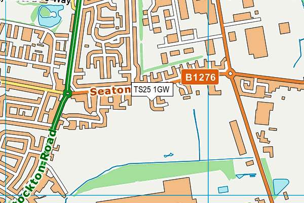 TS25 1GW map - OS VectorMap District (Ordnance Survey)