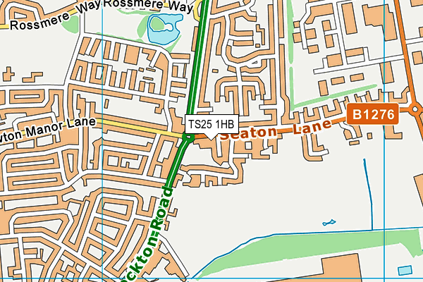 TS25 1HB map - OS VectorMap District (Ordnance Survey)