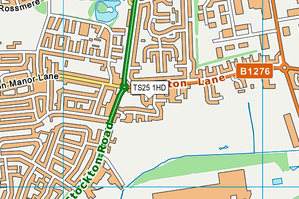 TS25 1HD map - OS VectorMap District (Ordnance Survey)