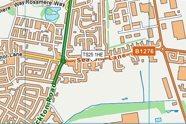 TS25 1HE map - OS VectorMap District (Ordnance Survey)