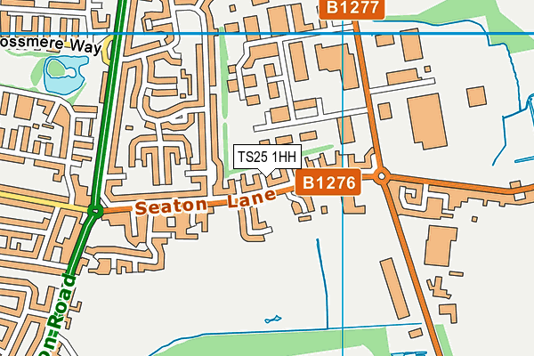 TS25 1HH map - OS VectorMap District (Ordnance Survey)