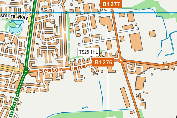 TS25 1HL map - OS VectorMap District (Ordnance Survey)