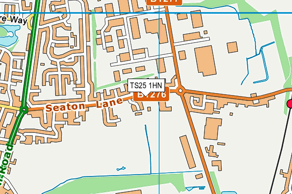 TS25 1HN map - OS VectorMap District (Ordnance Survey)