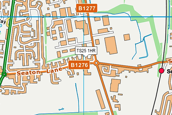 TS25 1HR map - OS VectorMap District (Ordnance Survey)