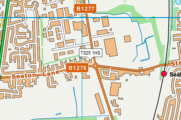 TS25 1HS map - OS VectorMap District (Ordnance Survey)