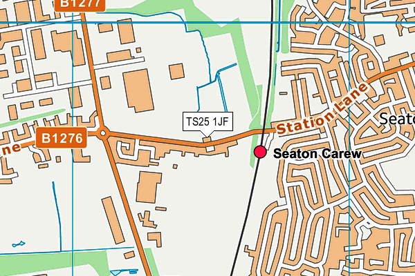 TS25 1JF map - OS VectorMap District (Ordnance Survey)