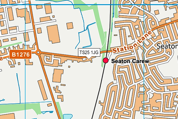 TS25 1JG map - OS VectorMap District (Ordnance Survey)