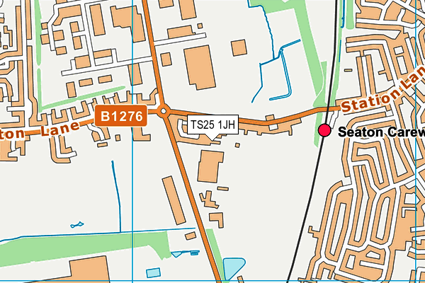 TS25 1JH map - OS VectorMap District (Ordnance Survey)