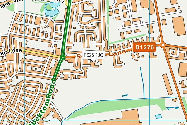 TS25 1JQ map - OS VectorMap District (Ordnance Survey)