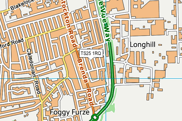 TS25 1RQ map - OS VectorMap District (Ordnance Survey)