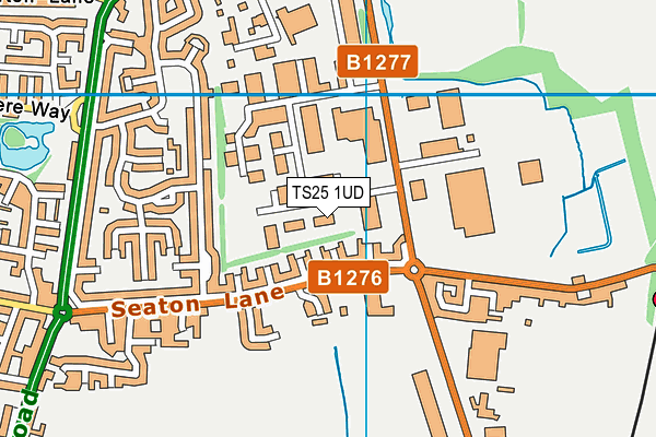 TS25 1UD map - OS VectorMap District (Ordnance Survey)