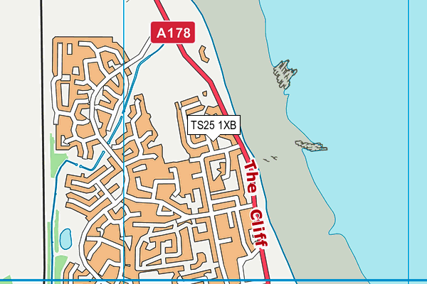 TS25 1XB map - OS VectorMap District (Ordnance Survey)