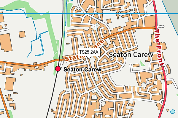 TS25 2AA map - OS VectorMap District (Ordnance Survey)