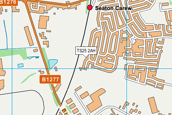 TS25 2AH map - OS VectorMap District (Ordnance Survey)