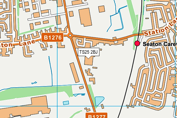 TS25 2BJ map - OS VectorMap District (Ordnance Survey)