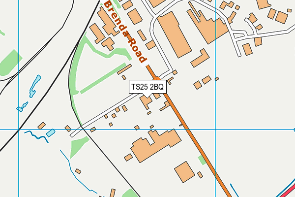 TS25 2BQ map - OS VectorMap District (Ordnance Survey)