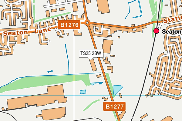 TS25 2BW map - OS VectorMap District (Ordnance Survey)