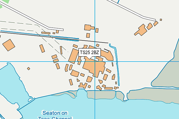 TS25 2BZ map - OS VectorMap District (Ordnance Survey)