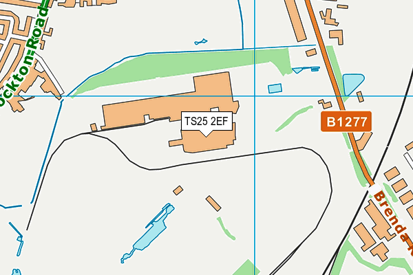 TS25 2EF map - OS VectorMap District (Ordnance Survey)