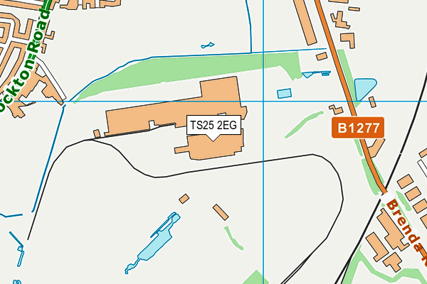 TS25 2EG map - OS VectorMap District (Ordnance Survey)