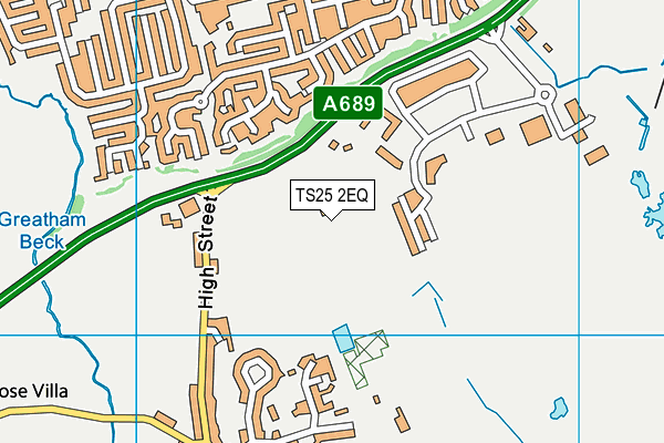 TS25 2EQ map - OS VectorMap District (Ordnance Survey)