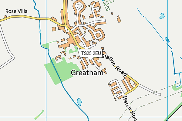 Greatham CofE Primary School map (TS25 2EU) - OS VectorMap District (Ordnance Survey)