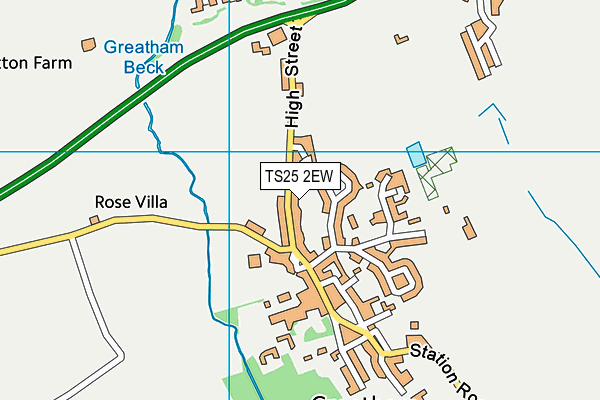 TS25 2EW map - OS VectorMap District (Ordnance Survey)
