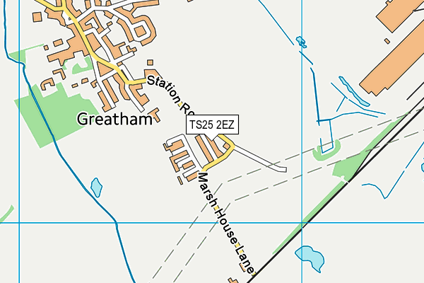 TS25 2EZ map - OS VectorMap District (Ordnance Survey)