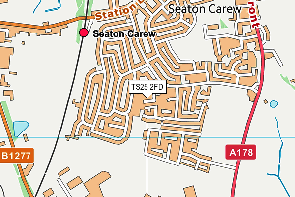 TS25 2FD map - OS VectorMap District (Ordnance Survey)