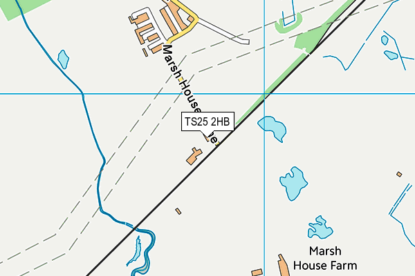 TS25 2HB map - OS VectorMap District (Ordnance Survey)